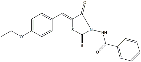 N-[5-(4-ethoxybenzylidene)-4-oxo-2-thioxo-1,3-thiazolidin-3-yl]benzamide Struktur