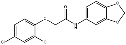 N-(1,3-benzodioxol-5-yl)-2-(2,4-dichlorophenoxy)acetamide Struktur