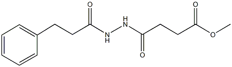 methyl 4-oxo-4-[2-(3-phenylpropanoyl)hydrazino]butanoate Struktur