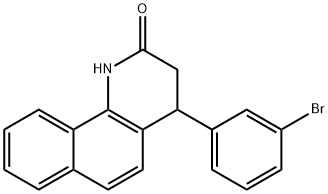 4-(3-bromophenyl)-3,4-dihydrobenzo[h]quinolin-2(1H)-one Struktur