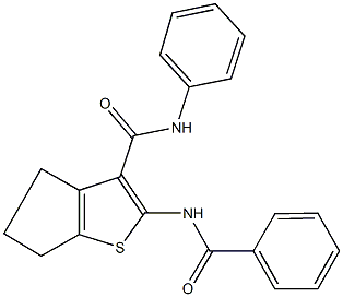 2-(benzoylamino)-N-phenyl-5,6-dihydro-4H-cyclopenta[b]thiophene-3-carboxamide Struktur