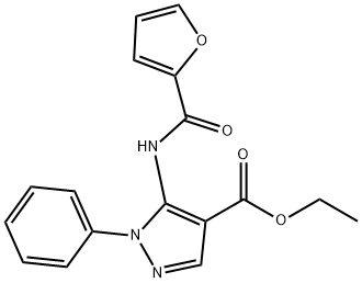 ethyl 5-(2-furoylamino)-1-phenyl-1H-pyrazole-4-carboxylate Struktur