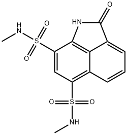 N~6~,N~8~-dimethyl-2-oxo-1,2-dihydrobenzo[cd]indole-6,8-disulfonamide Struktur