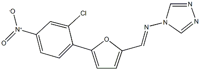 4-{[(5-{2-chloro-4-nitrophenyl}-2-furyl)methylene]amino}-4H-1,2,4-triazole Struktur