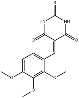 2-thioxo-5-(2,3,4-trimethoxybenzylidene)dihydro-4,6(1H,5H)-pyrimidinedione Struktur