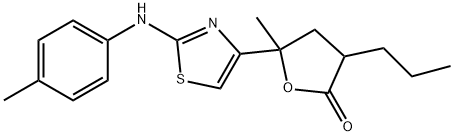 5-methyl-3-propyl-5-[2-(4-toluidino)-1,3-thiazol-4-yl]dihydro-2(3H)-furanone Struktur