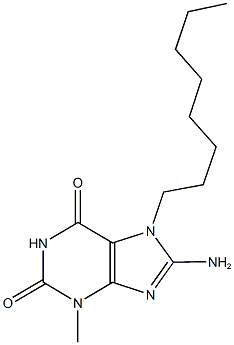 8-amino-3-methyl-7-octyl-3,7-dihydro-1H-purine-2,6-dione Struktur