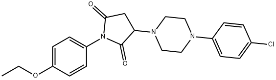 3-[4-(4-chlorophenyl)piperazin-1-yl]-1-(4-ethoxyphenyl)pyrrolidine-2,5-dione Struktur