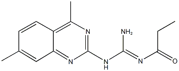 N-(4,7-dimethyl-2-quinazolinyl)-N''-propionylguanidine Struktur