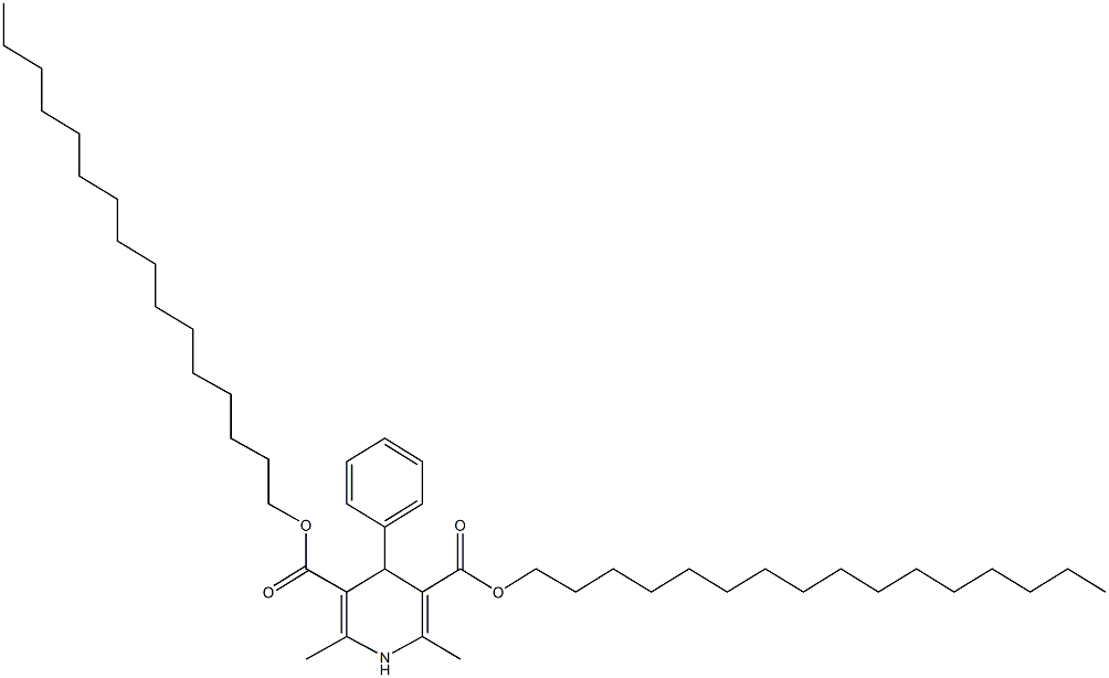 dihexadecyl 2,6-dimethyl-4-phenyl-1,4-dihydro-3,5-pyridinedicarboxylate Struktur