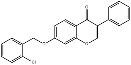 7-[(2-chlorobenzyl)oxy]-3-phenyl-4H-chromen-4-one Struktur