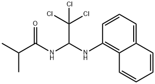 2-methyl-N-[2,2,2-trichloro-1-(1-naphthylamino)ethyl]propanamide Struktur