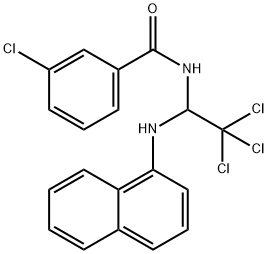 3-chloro-N-[2,2,2-trichloro-1-(1-naphthylamino)ethyl]benzamide Struktur