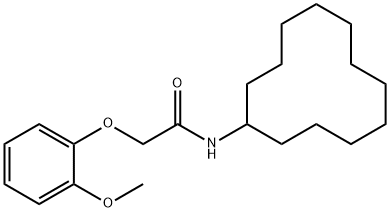 N-cyclododecyl-2-(2-methoxyphenoxy)acetamide Struktur