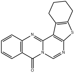 1,2,3,4-tetrahydro-9H-[1]benzothieno[2',3':4,5]pyrimido[6,1-b]quinazolin-9-one Struktur