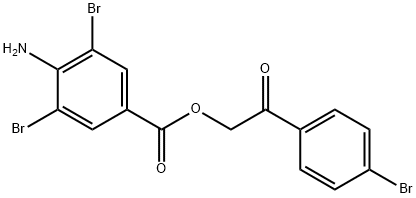 2-(4-bromophenyl)-2-oxoethyl 4-amino-3,5-dibromobenzoate Struktur