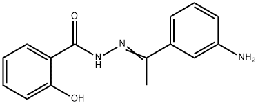 N'-[1-(3-aminophenyl)ethylidene]-2-hydroxybenzohydrazide Struktur