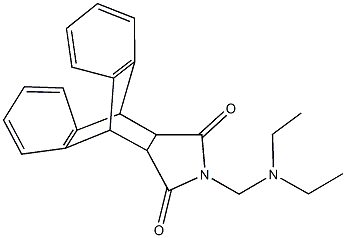 13-[(diethylamino)methyl]-9,10-dihydro-9,10[3,4]pyrrolidinoanthracene-12,14-dione Struktur