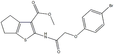 methyl 2-{[(4-bromophenoxy)acetyl]amino}-5,6-dihydro-4H-cyclopenta[b]thiophene-3-carboxylate Struktur