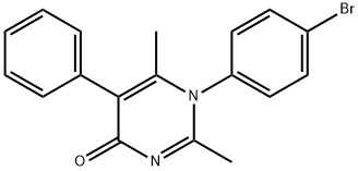 1-(4-bromophenyl)-2,6-dimethyl-5-phenyl-4(1H)-pyrimidinone Struktur