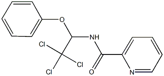 N-(2,2,2-trichloro-1-phenoxyethyl)-2-pyridinecarboxamide Struktur