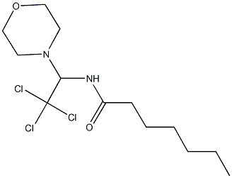 N-[2,2,2-trichloro-1-(4-morpholinyl)ethyl]heptanamide Struktur