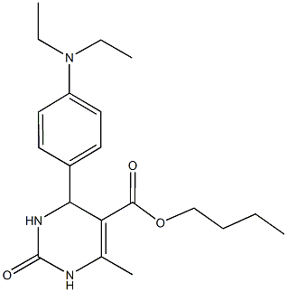 butyl 4-[4-(diethylamino)phenyl]-6-methyl-2-oxo-1,2,3,4-tetrahydropyrimidine-5-carboxylate Struktur