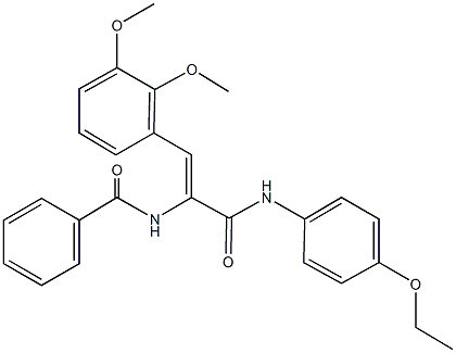 N-{2-(2,3-dimethoxyphenyl)-1-[(4-ethoxyanilino)carbonyl]vinyl}benzamide Struktur