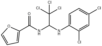 N-[2,2,2-trichloro-1-(2,4-dichloroanilino)ethyl]-2-furamide Struktur