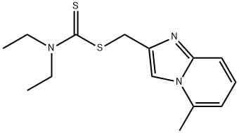 (5-methylimidazo[1,2-a]pyridin-2-yl)methyl diethyldithiocarbamate Struktur