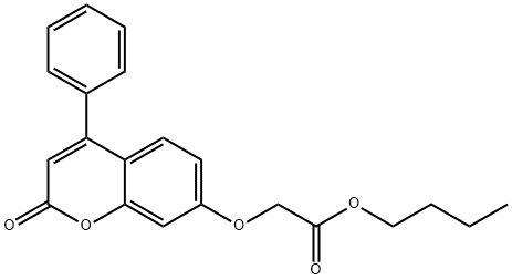 butyl [(2-oxo-4-phenyl-2H-chromen-7-yl)oxy]acetate Struktur