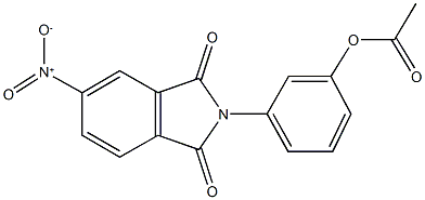 3-{5-nitro-1,3-dioxo-1,3-dihydro-2H-isoindol-2-yl}phenyl acetate Struktur