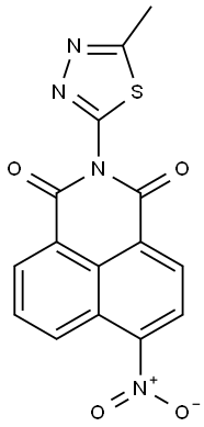 6-nitro-2-(5-methyl-1,3,4-thiadiazol-2-yl)-1H-benzo[de]isoquinoline-1,3(2H)-dione Struktur