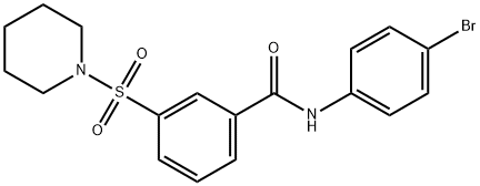 N-(4-bromophenyl)-3-(piperidin-1-ylsulfonyl)benzamide Struktur