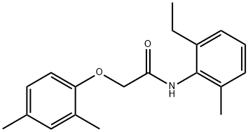 2-(2,4-dimethylphenoxy)-N-(2-ethyl-6-methylphenyl)acetamide Struktur