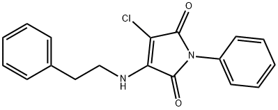 3-chloro-1-phenyl-4-[(2-phenylethyl)amino]-1H-pyrrole-2,5-dione Struktur