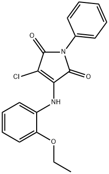 3-chloro-4-(2-ethoxyanilino)-1-phenyl-1H-pyrrole-2,5-dione Struktur