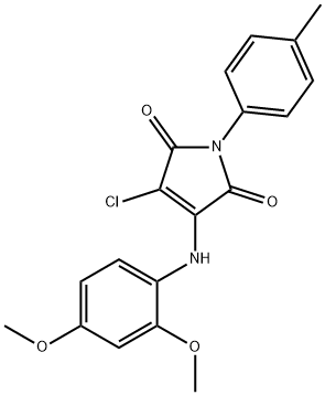 3-chloro-4-(2,4-dimethoxyanilino)-1-(4-methylphenyl)-1H-pyrrole-2,5-dione Struktur