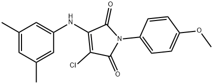 3-chloro-4-(3,5-dimethylanilino)-1-(4-methoxyphenyl)-1H-pyrrole-2,5-dione Struktur