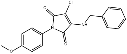 3-(benzylamino)-4-chloro-1-(4-methoxyphenyl)-1H-pyrrole-2,5-dione Struktur