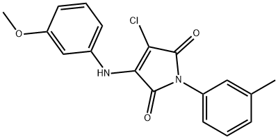 3-chloro-4-(3-methoxyanilino)-1-(3-methylphenyl)-1H-pyrrole-2,5-dione Struktur