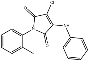 3-anilino-4-chloro-1-(2-methylphenyl)-1H-pyrrole-2,5-dione Struktur