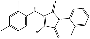 3-chloro-4-(2,4-dimethylanilino)-1-(2-methylphenyl)-1H-pyrrole-2,5-dione Struktur