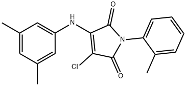 3-chloro-4-(3,5-dimethylanilino)-1-(2-methylphenyl)-1H-pyrrole-2,5-dione Struktur