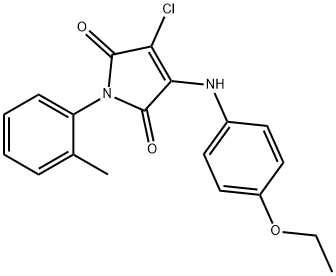 3-chloro-4-(4-ethoxyanilino)-1-(2-methylphenyl)-1H-pyrrole-2,5-dione Struktur