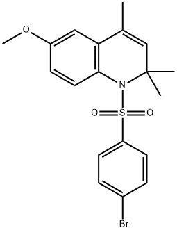 1-[(4-bromophenyl)sulfonyl]-6-methoxy-2,2,4-trimethyl-1,2-dihydroquinoline Struktur