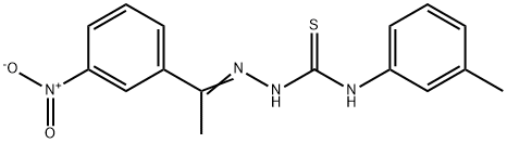 1-{3-nitrophenyl}ethanone N-(3-methylphenyl)thiosemicarbazone Struktur