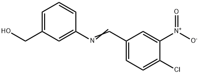 [3-({4-chloro-3-nitrobenzylidene}amino)phenyl]methanol Struktur