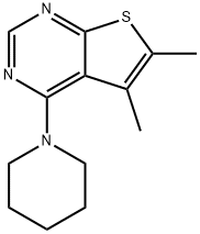 5,6-dimethyl-4-(1-piperidinyl)thieno[2,3-d]pyrimidine Struktur