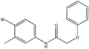 N-(4-bromo-3-methylphenyl)-2-phenoxyacetamide Struktur